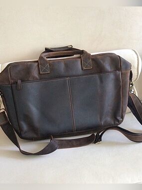 KATTEE Dark Leather Brown Multi Shoulder Hand Bag